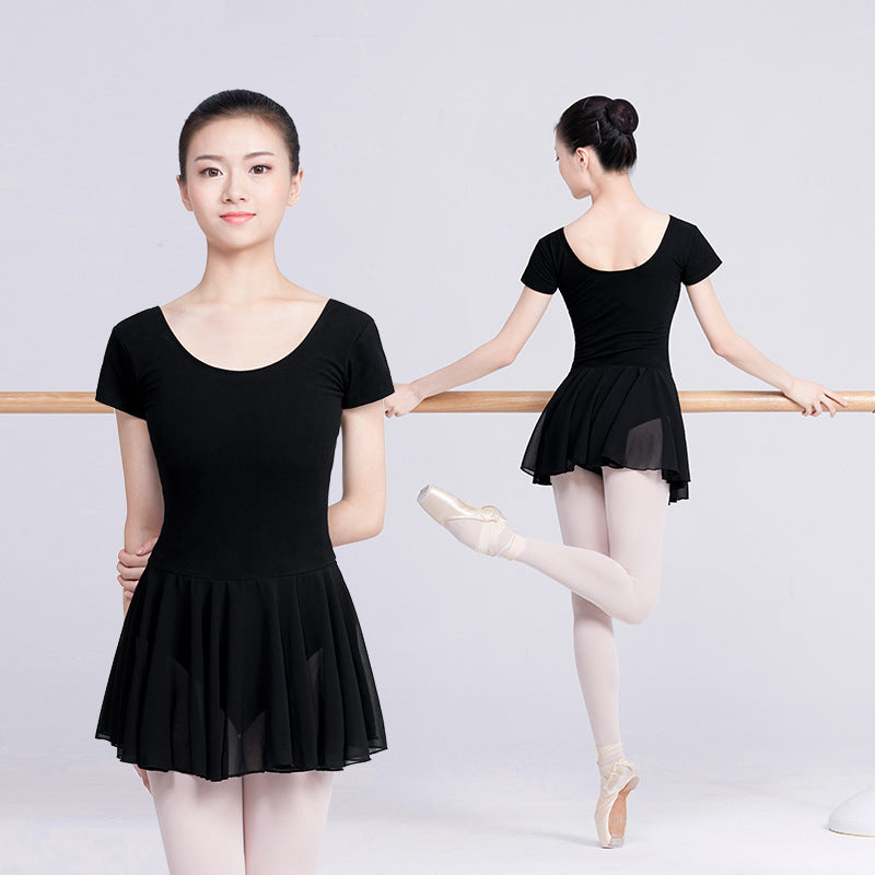 Women's Short Sleeve Dance Leotard Dress