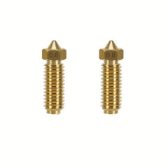0.4mm, 0.6mm, and 0.8mm Yellow Brass Volcano Nozzles for 3D Printers (2-Pack)