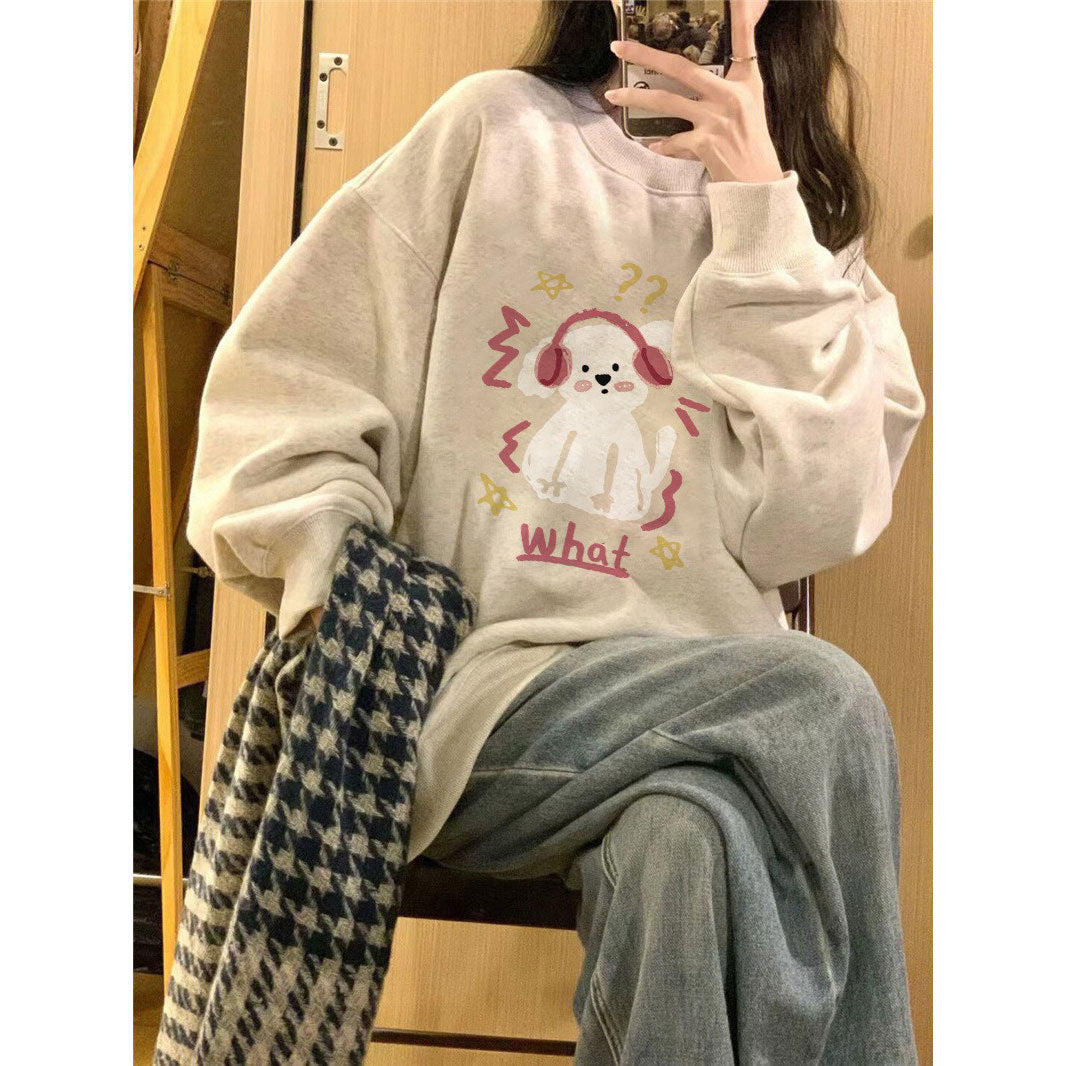 Cute Anime Pullover Hoodie Casual Japanese Cotton Sweater