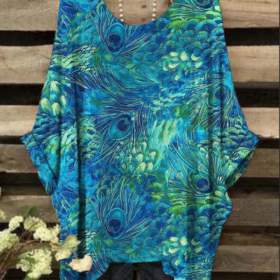 A‑Line 3D Print Long‑Sleeve Top – Cozy, Chic & Travel‑Ready