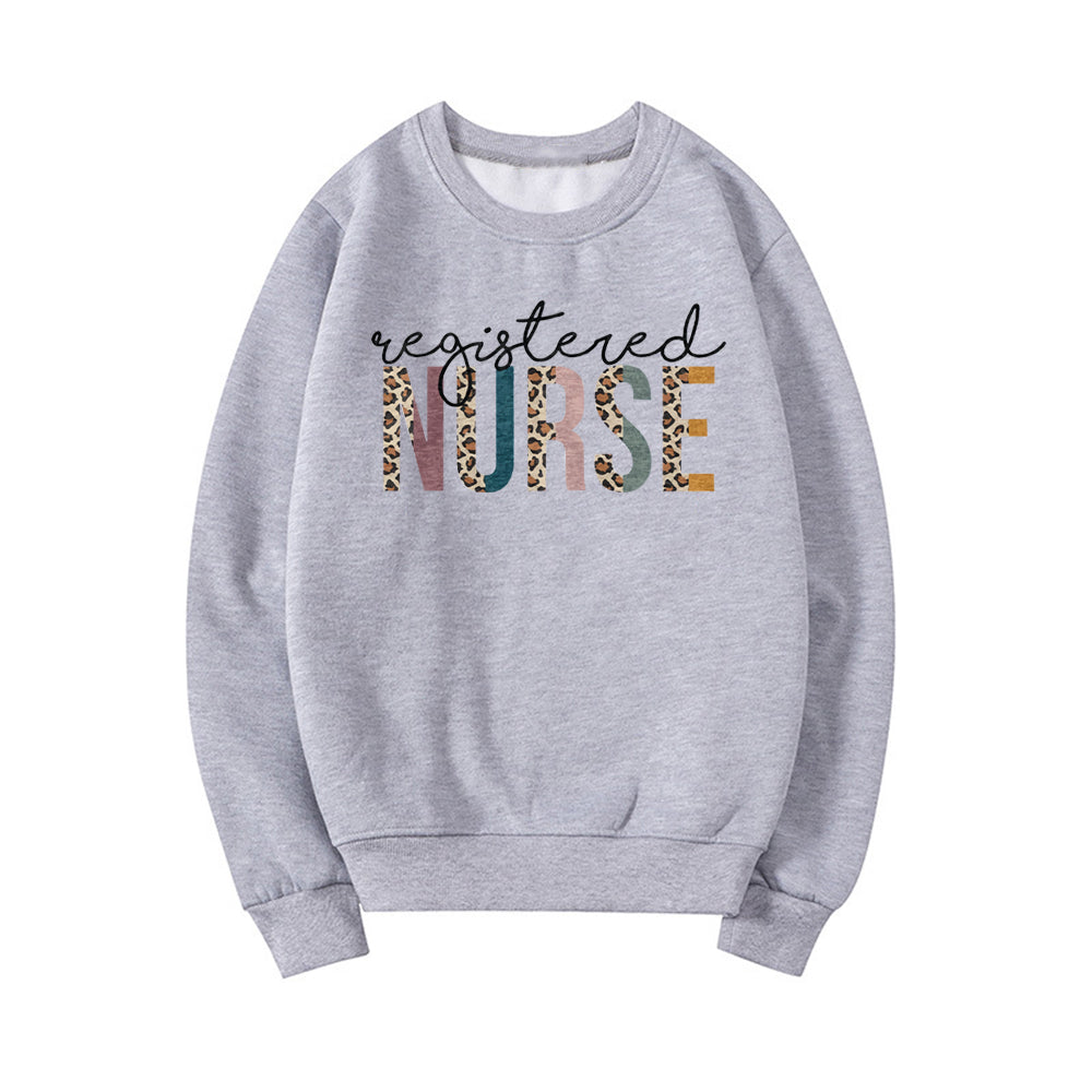 Korean Style Printed Loose Unisex Crewneck Hoodie