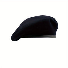 Velvet military beret in classic unisex style