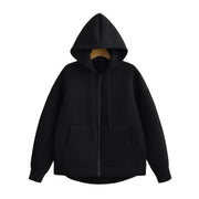 Oversized Zip-Up Winter Streetwear Hoodie with Pockets
