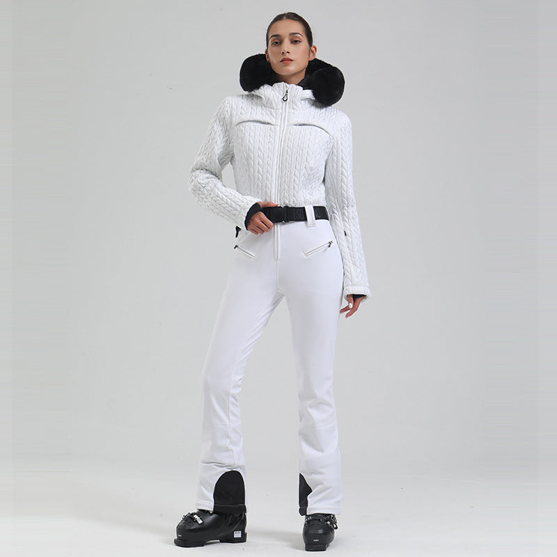 Women's Waterproof Windproof One-Piece Ski Suit
