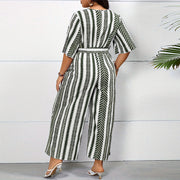 Women's Floral Short-Sleeve Wide-Leg Romper