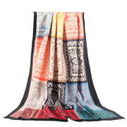 Lattice Pattern Satin Scarf for Women