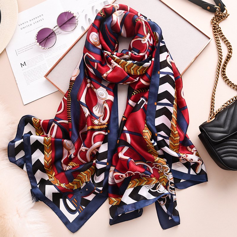 Warm Silk Scarf for Women, Sun Protection & Insulation