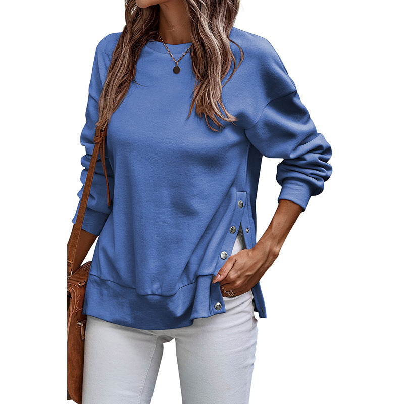 Women's Casual Loose Long Sleeve Pullover Sweatshirt