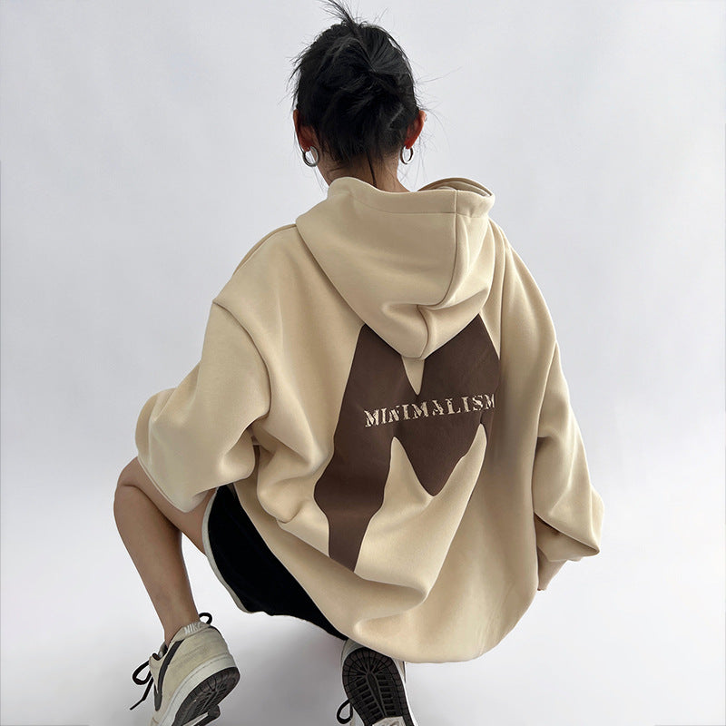 Cozy Loose-Fit Hooded Long Sleeve Sweater for Women