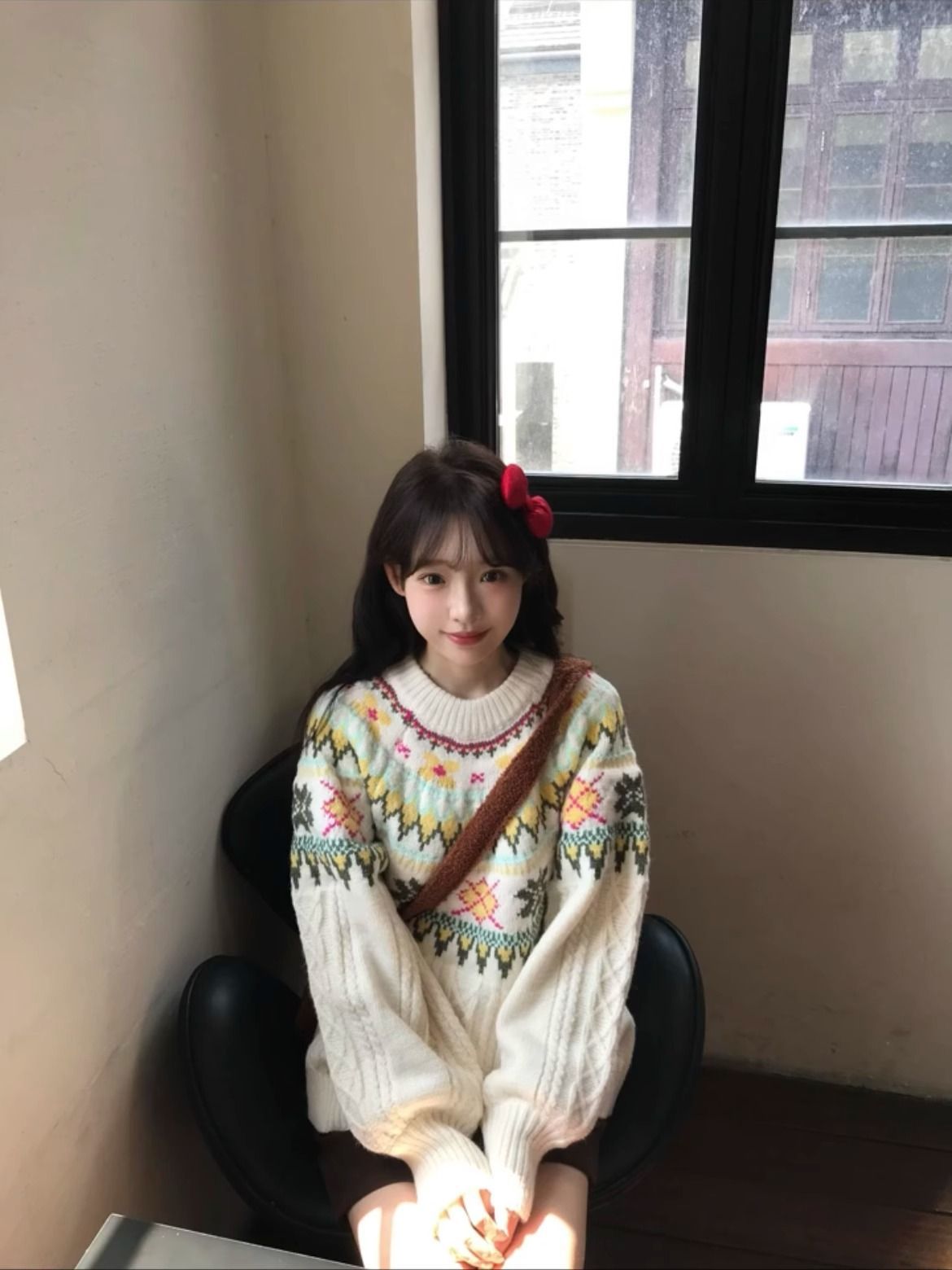 Women's Lantern Sleeve Loose Mori Knitwear