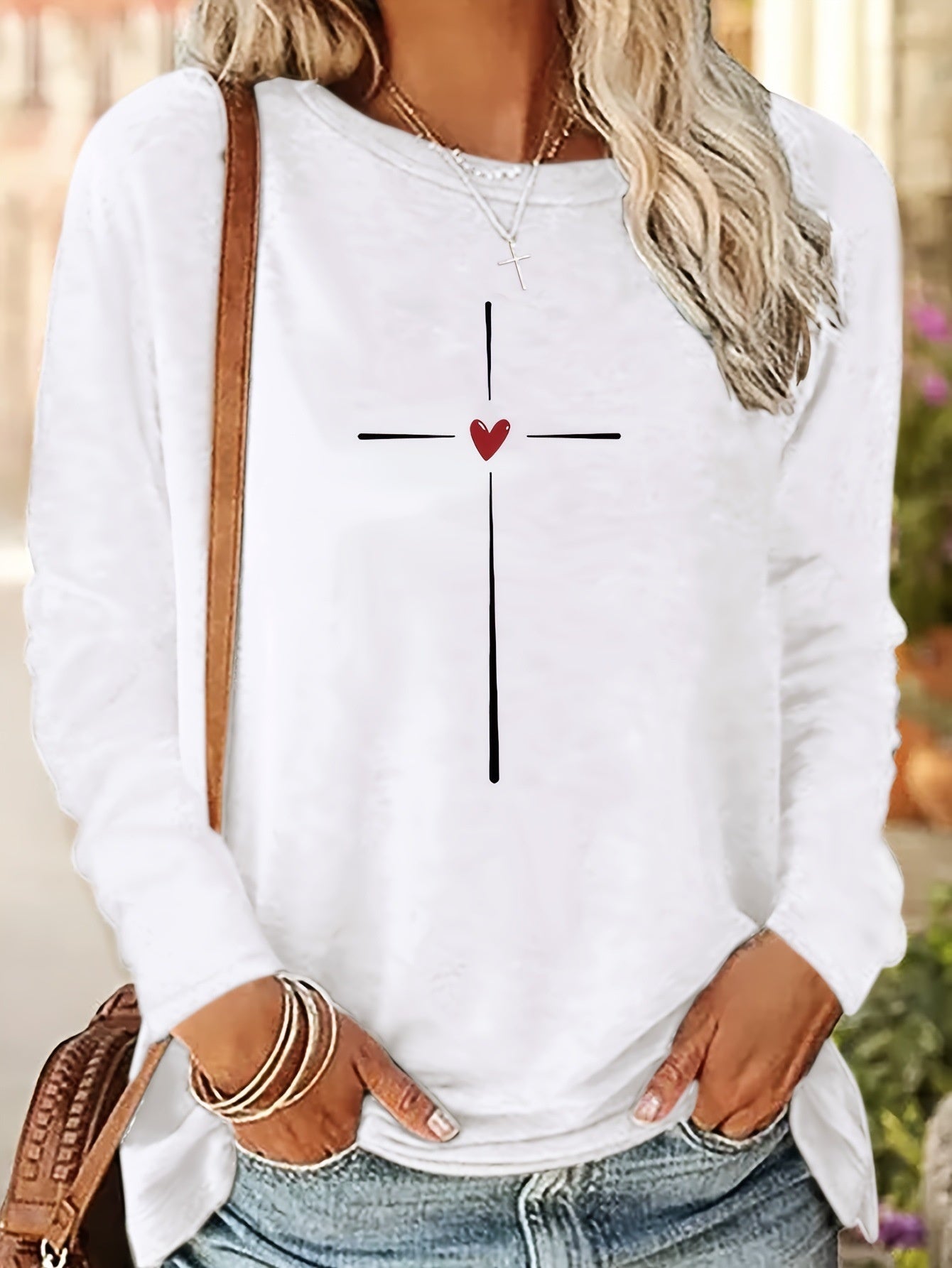 Plus Size 3D Printed Casual Long Sleeve Hoodie
