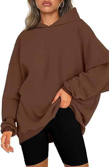 Women's Oversized Hooded Pullover Cozy Casual Sweater