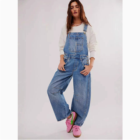 Casual Loose Denim Overalls