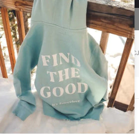 Cozy Brushed Letter Print Pullover Hoodie