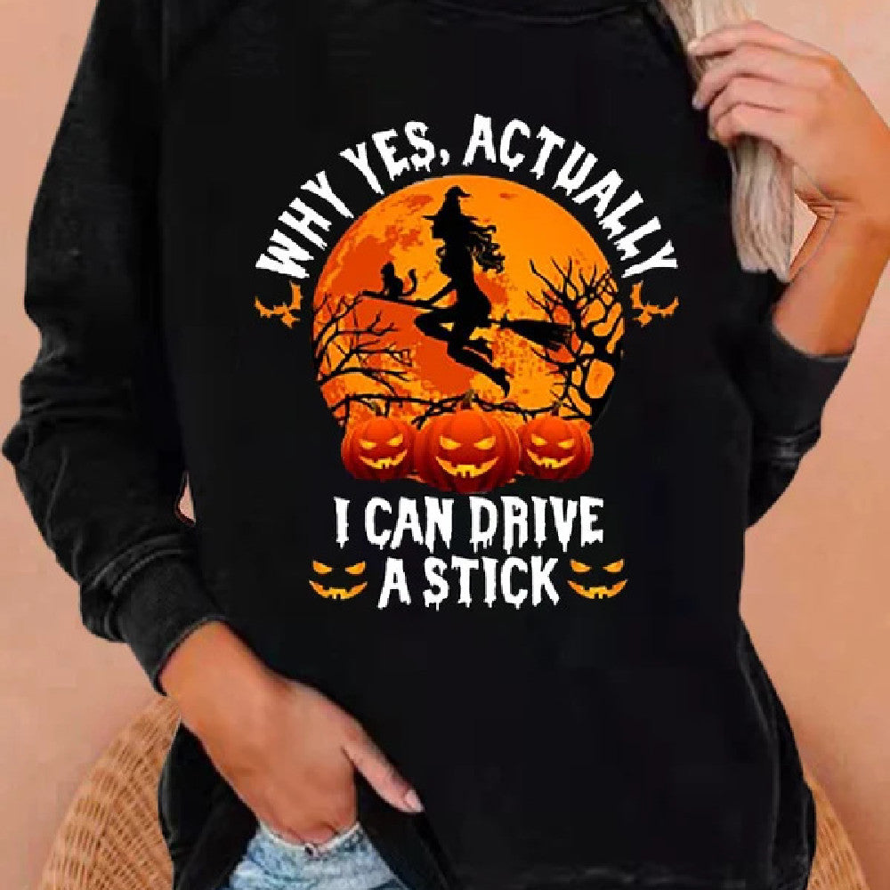 Women's Casual Halloween Graphic Print Sweatshirt