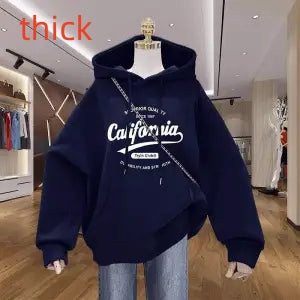 Cozy Navy Fleece Print Jacket: Warm & Stylish Outerwear