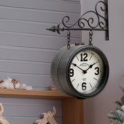 Large European-style double-sided silent wall clock