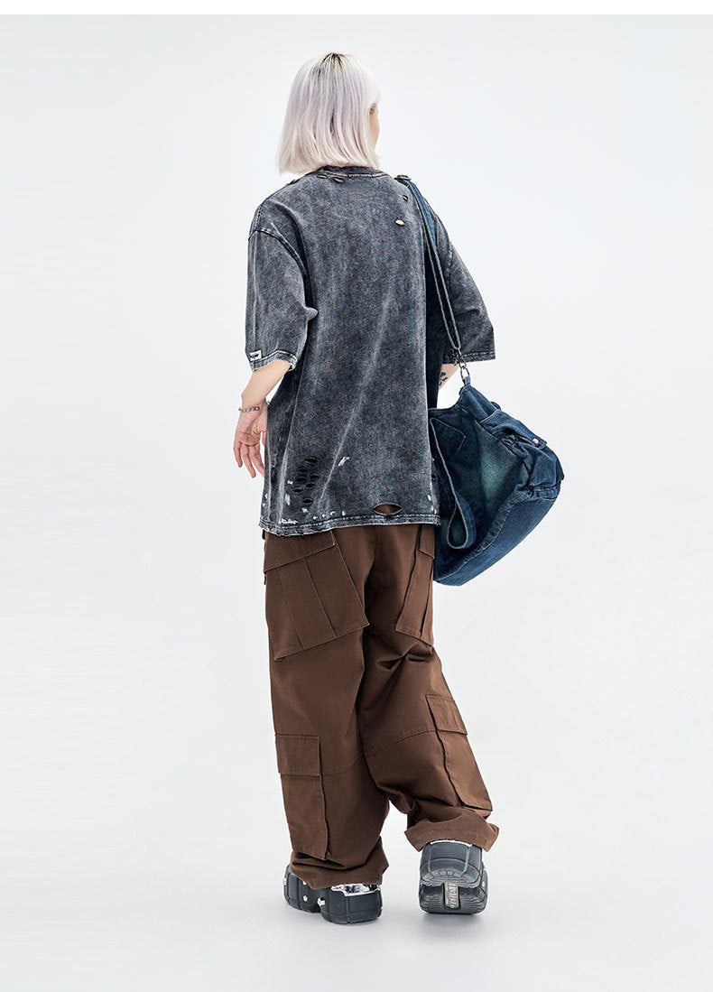 Retro Washed Letter Foam Graphic Tee