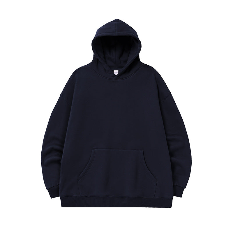 Cozy Fleece-Lined Hooded Sweatshirt Loose Casual Winter Top