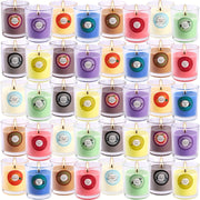 40-Pack Halloween Scented Glass Soy Wax Candles – Colorful Assortment