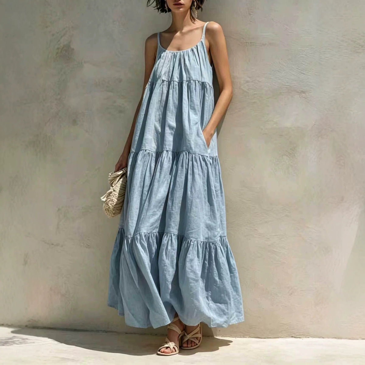 Casual A-Line Flared Pocket Dress