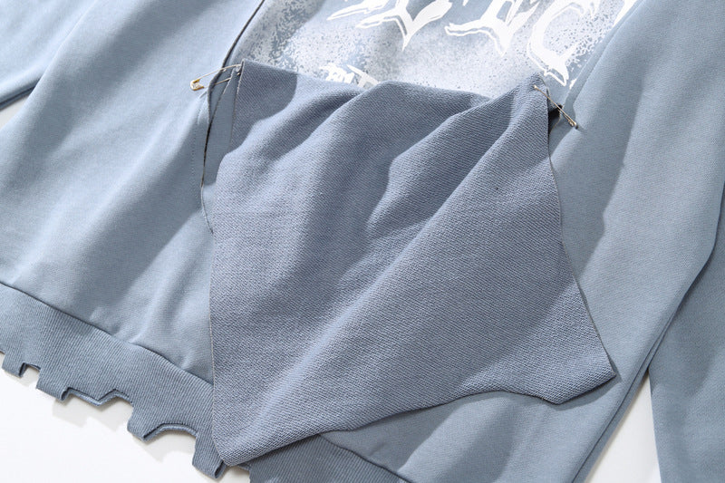 Hip Hop Oversized Letter Print Sweatshirt