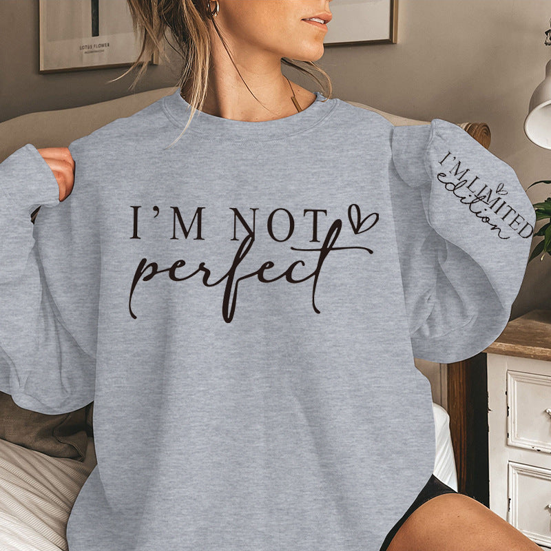 Chic Women's Letter Print Pullover Casual Sweatshirt