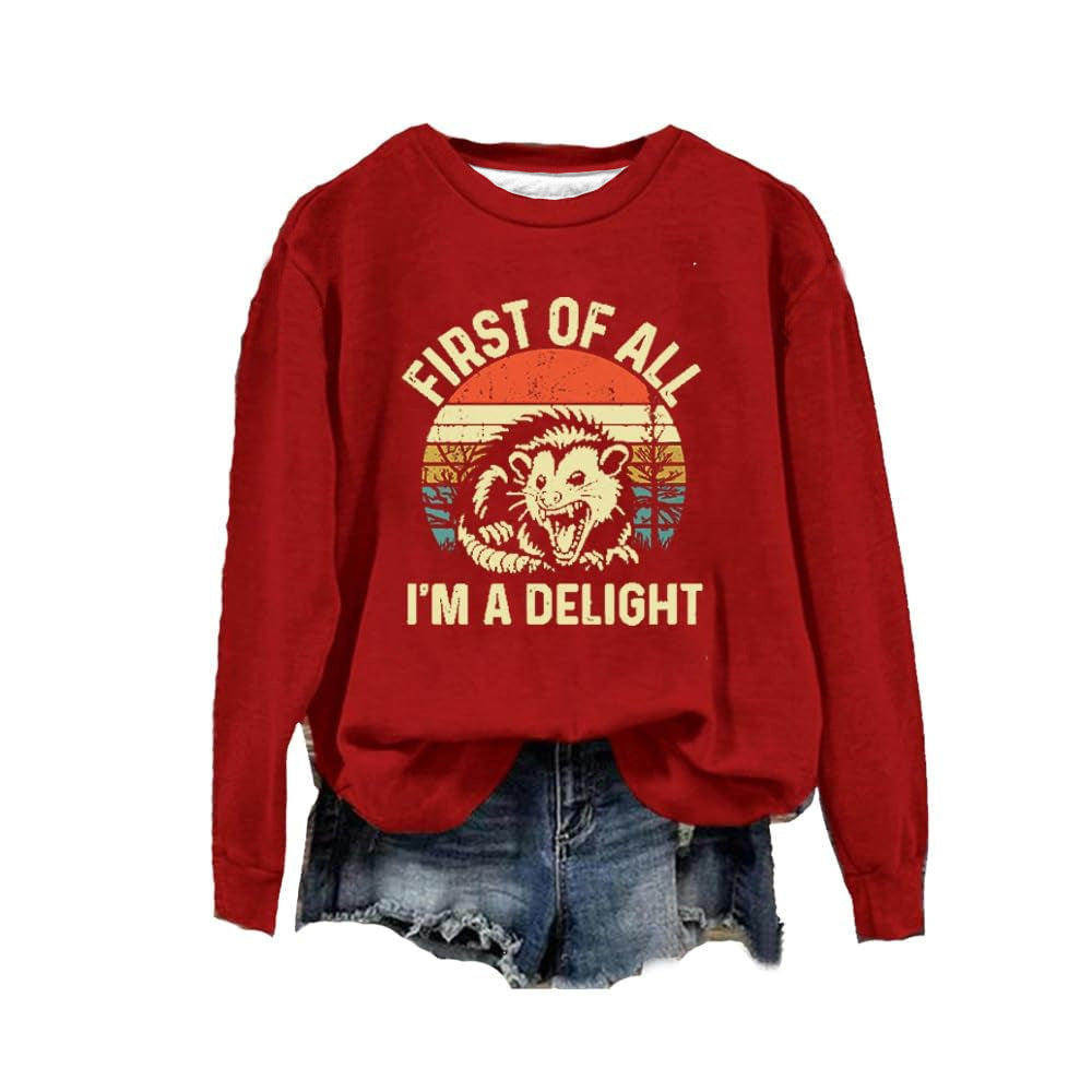 Women's Festive Pumpkin Print Crewneck Sweatshirt