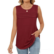 Sleeveless Crew-neck Loose-fitting Fashionable Vest