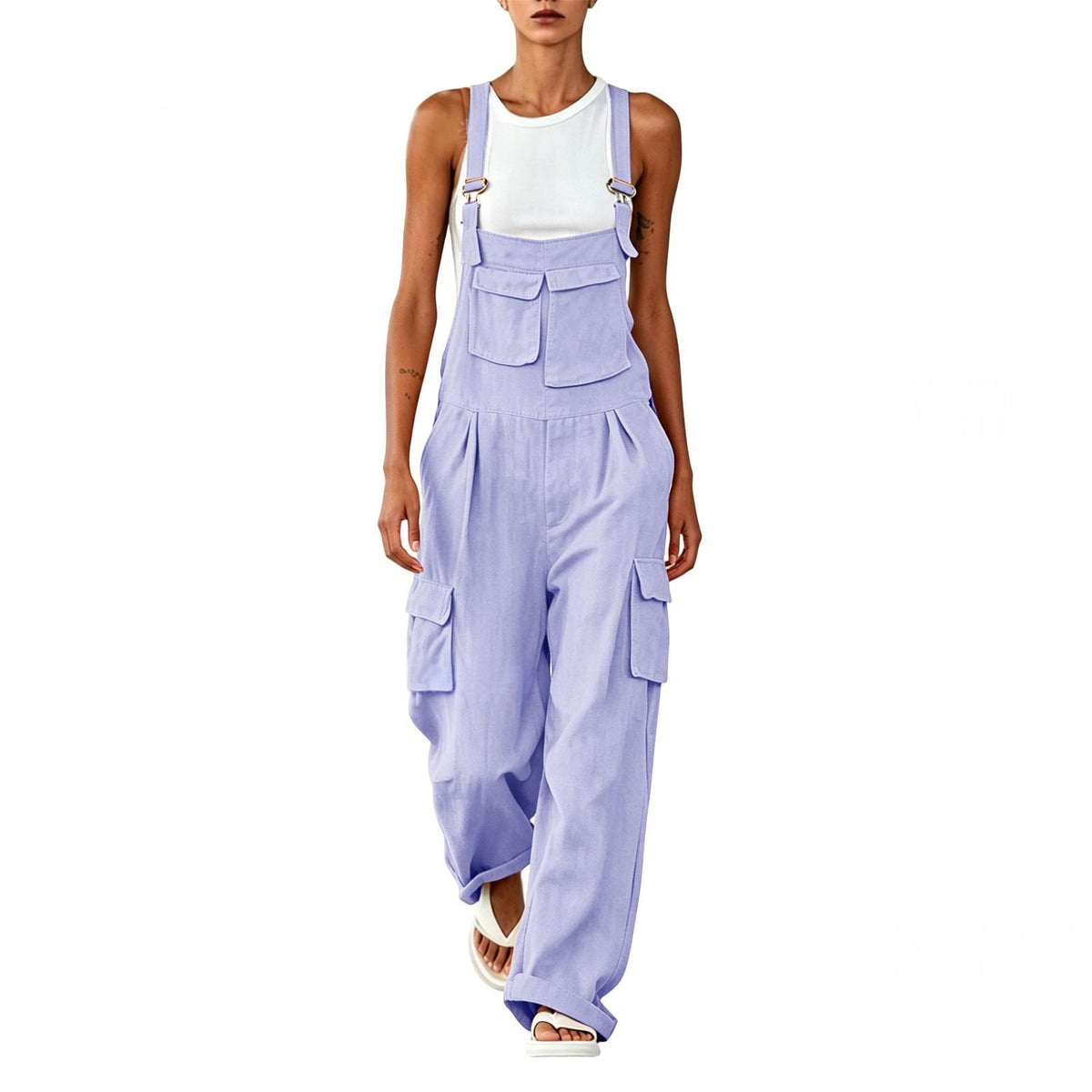 Womens Comfortable Suspender Jumpsuit For Summer