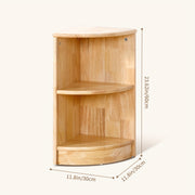5-Compartment Solid Wood Shelf, 43.3" Long White Oak Storage Cabinet with Natural Yellow Finish, Neutral Tone