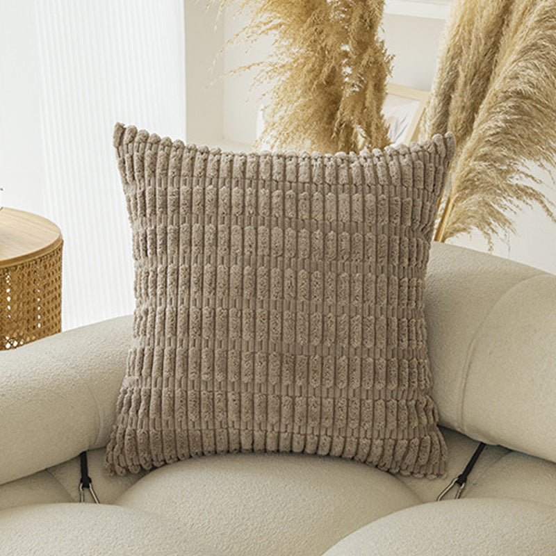 Modern Corduroy Sofa Cushion Cover - Wheat Grain Pattern