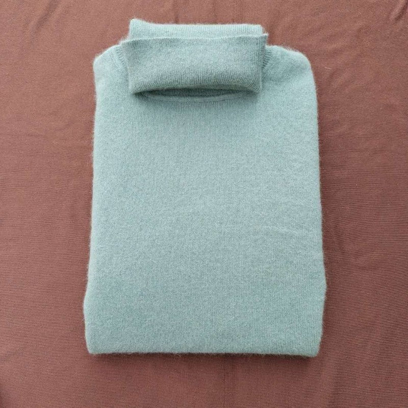 Cashmere Sweater High Lapel Knitted Pullover Bottoming Shirt
