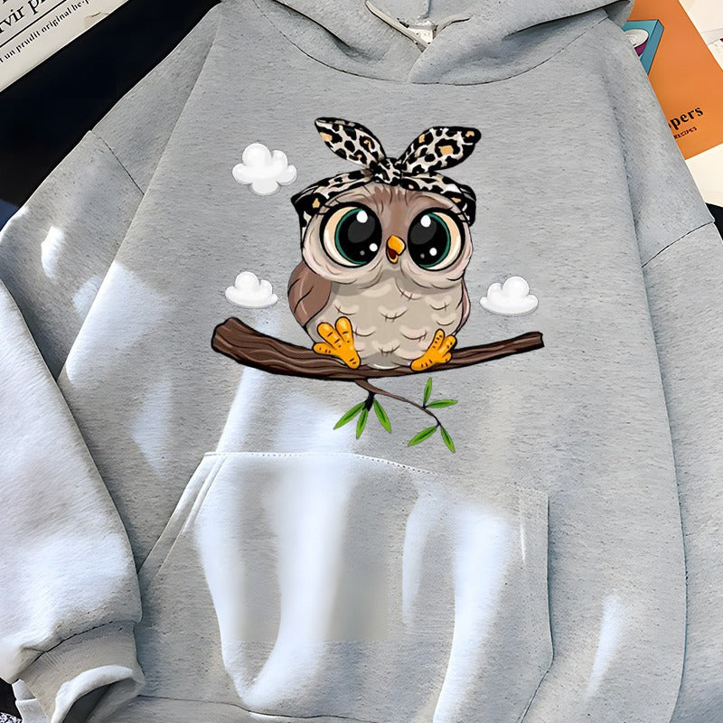 Cute Cartoon Hooded Sweatshirt for Women - Cozy & Casual
