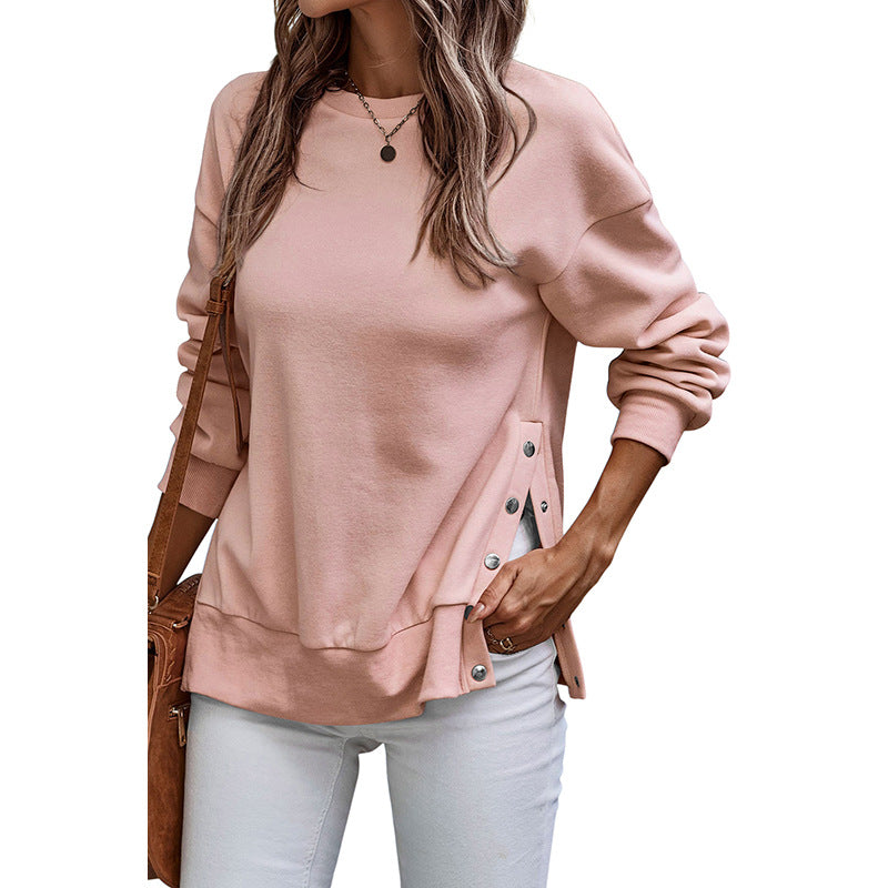 Women's Casual Loose Long Sleeve Pullover Sweatshirt