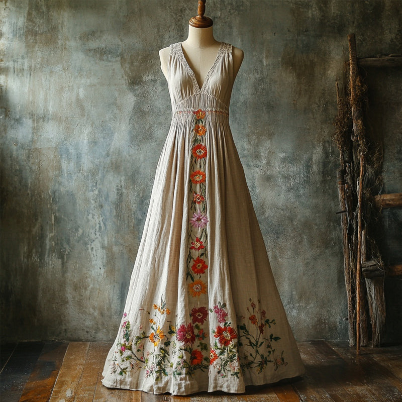 Plus-size Womens Loose Versatile Dress with a Creative Design