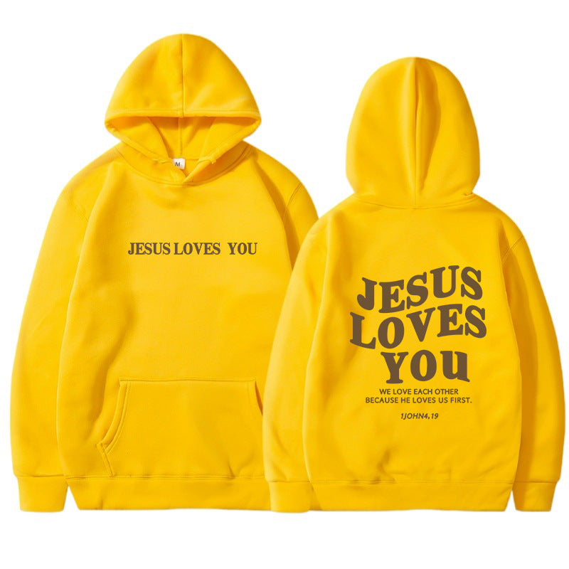 Women's Letter Print Pocket Drawstring Hoodie