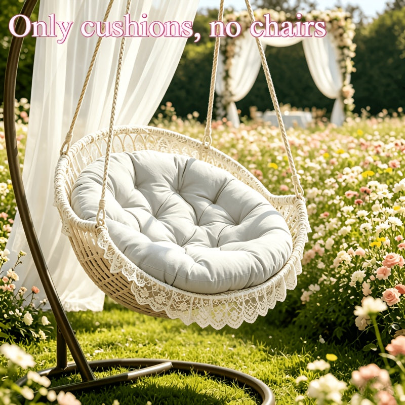 Hanging Basket Chair Cushion, Thickened Rope Swing Chair Pad, All-Season Lazy Hanging Chair Cushion, Special for Courtyard Garden Balcony, Home Leisure Chair Pad, Summer Outdoor