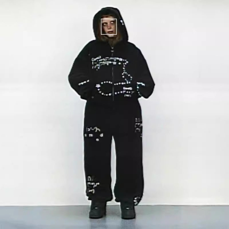 Cosy Unisex Cartoon Loose Hoodie for Casual Streetwear