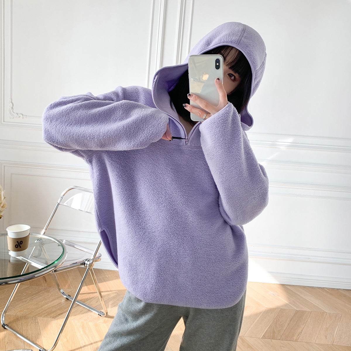 Women's Lightweight Fleece Sports Hoodie
