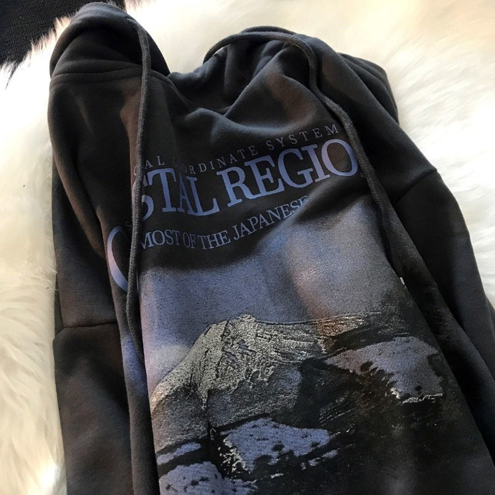 Cute Cartoon Drop-Shoulder Women's Hooded Sweater