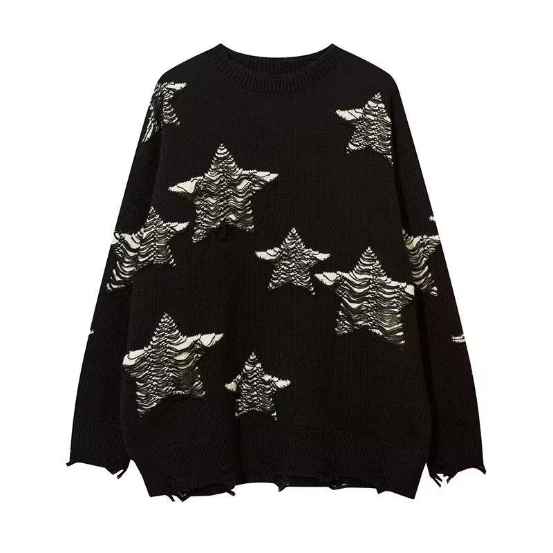 Fake Two-piece Retro Preppy Style Knitted Sweater