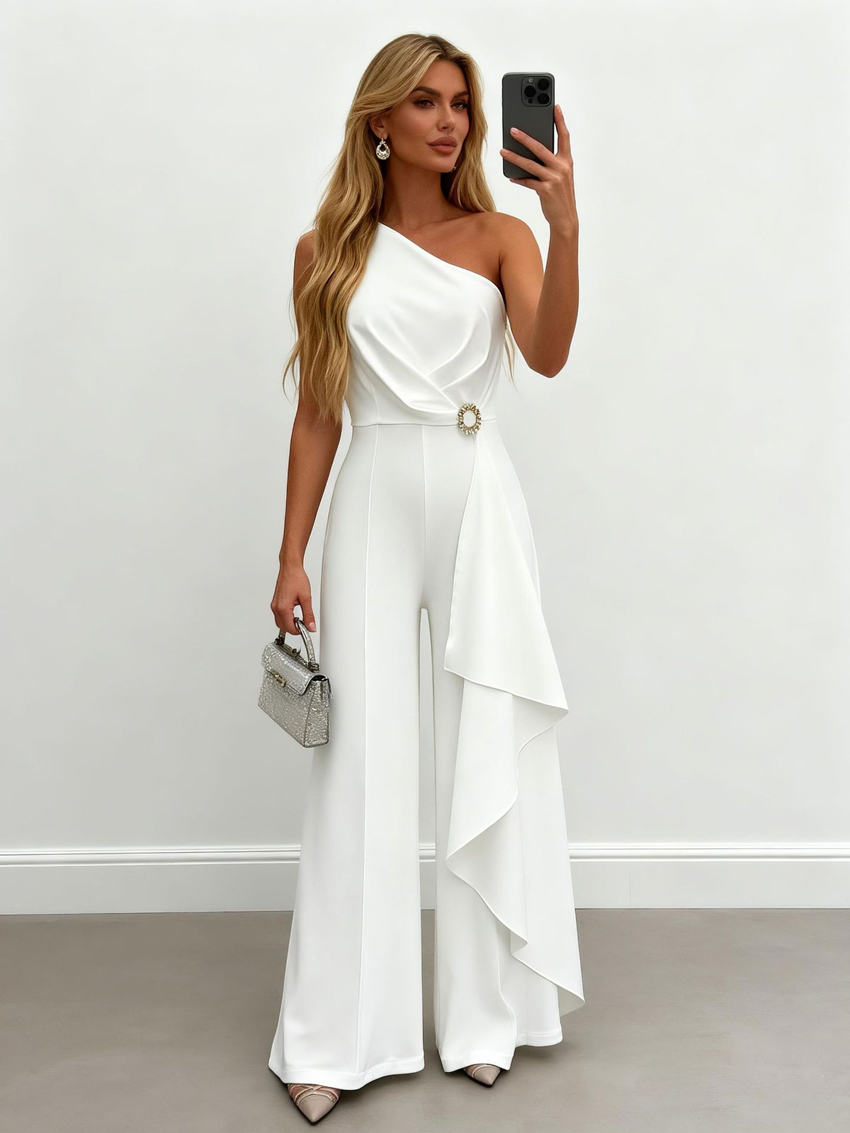 Women's Solid Color Casual Straight Leg Trousers