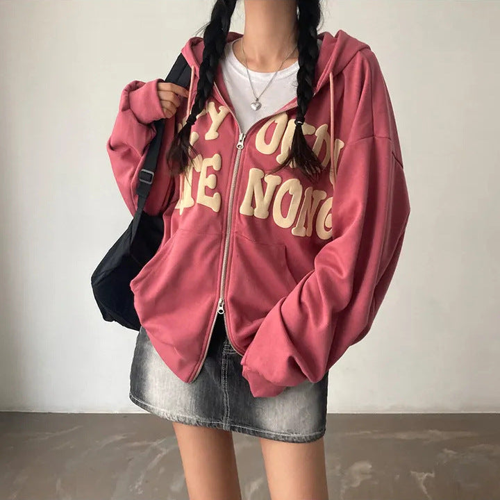 Women's Fleece Zip Cardigan Cozy Casual Sweater Coat