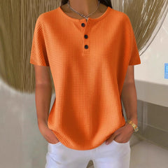 Summer New Solid Color Pullover Loose Top