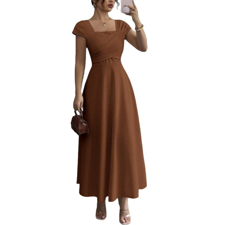 Women's Summer Slimming Waist-slimming Hepburn-style Dress