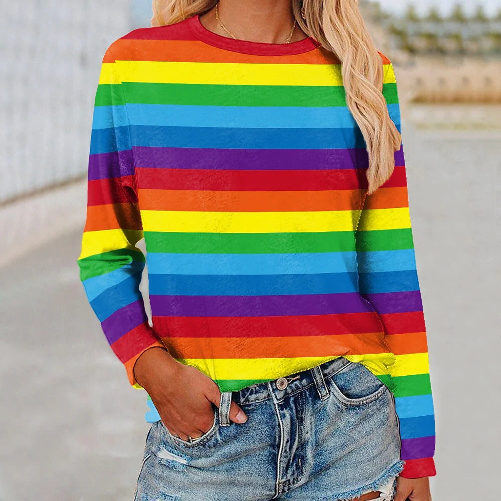 Cute Animal Print Raglan Long-Sleeve Sweatshirt