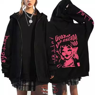 Unisex Anime Zip-Up Hoodie Cartoon Cardigan Sweater