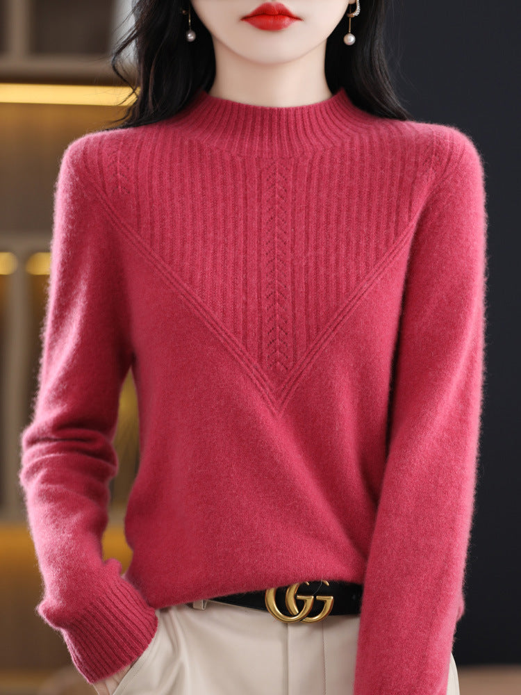 Fall and Winter Outer Wear Lazy and Versatile Knitted Bottoming Sweater
