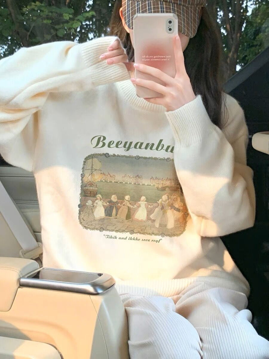 Chic Retro Sleeveless Pullover Sweater for Women